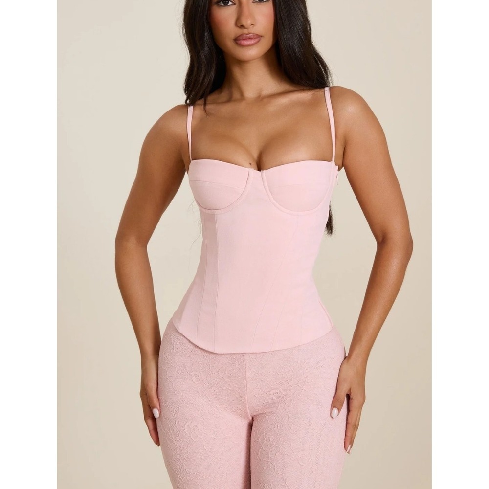 Mars The Label Everly Corset Top UK 20 US 16 Baby Pink Coquette Feminine Girly